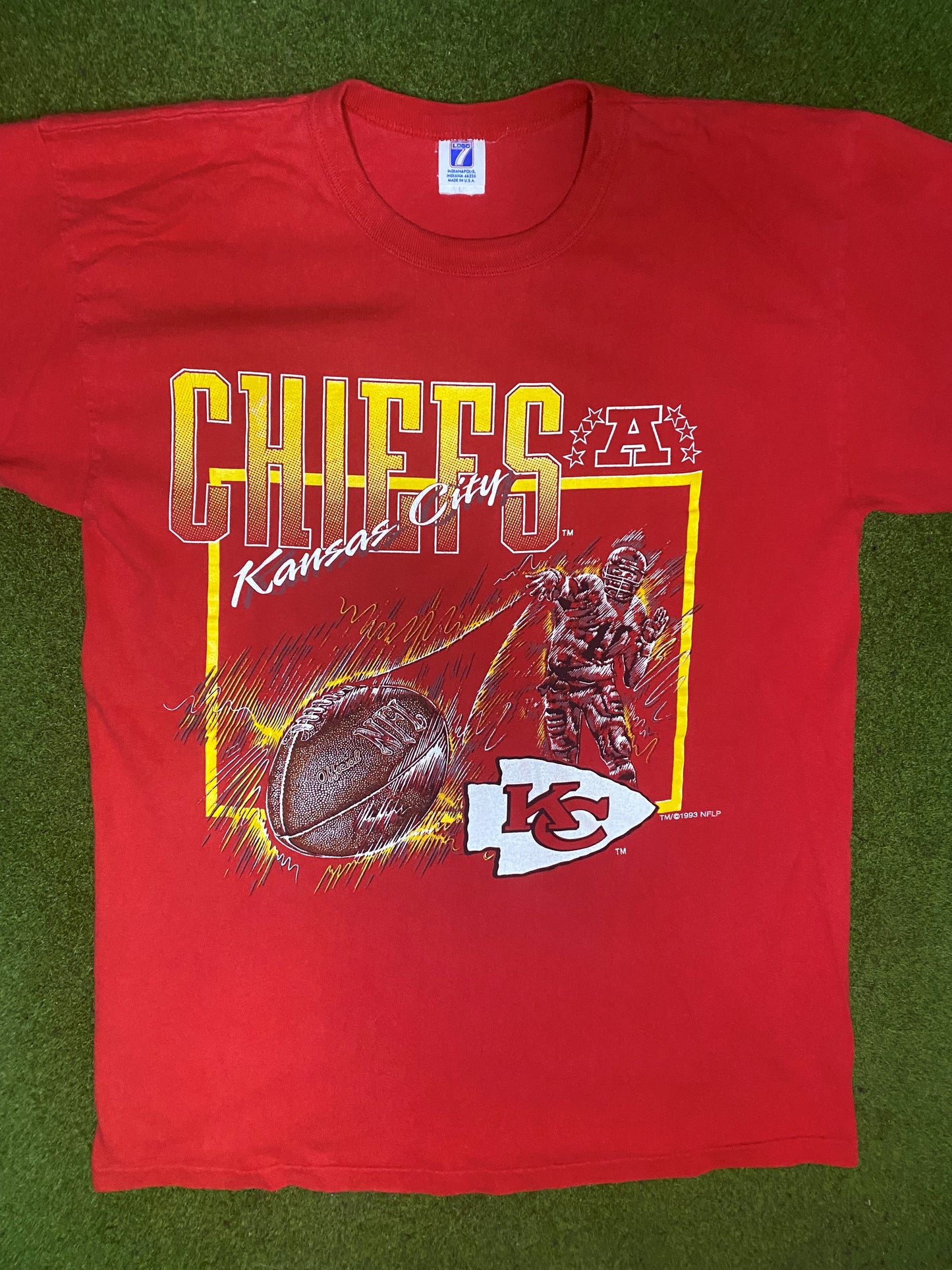 1993 Kansas City Chiefs - Vintage NFL T-Shirt (Large)