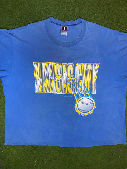 1993 Kansas City Royals - Double Sided - Vintage MLB T-Shirt (3XL)