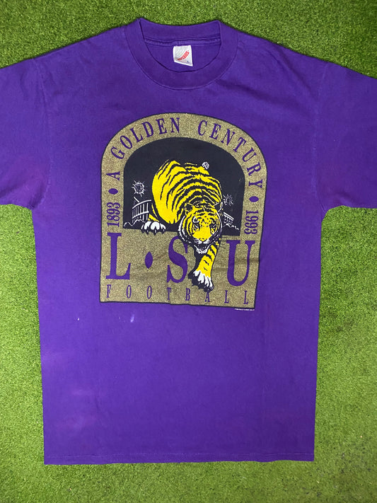 1993 LSU Tigers - Vintage College T-Shirt (Large) 