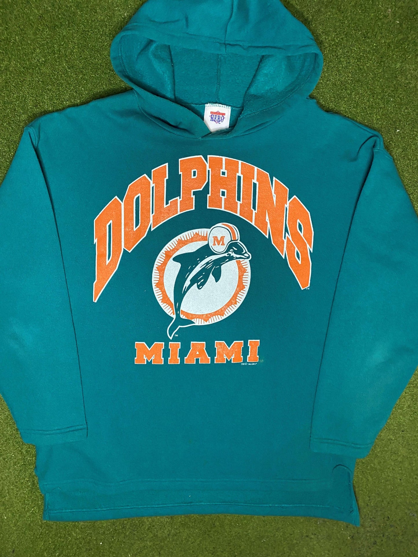 1993 Miami Dolphins - Vintage NFL Hoodie (Large) Gametime Vintage