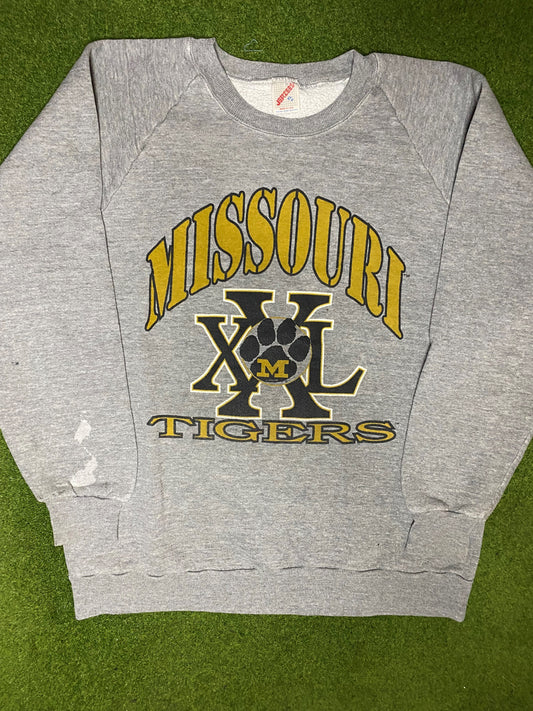 1993 Missouri Tigers - Vintage College Sweatshirt (XL) - Gametime Vintage