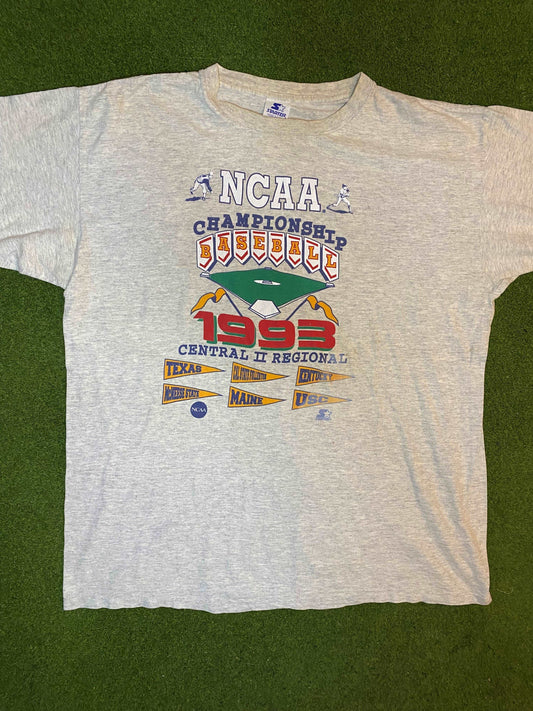 1993 NCAA Baseball Championships - Vintage College Baseball T-Shirt (XL)