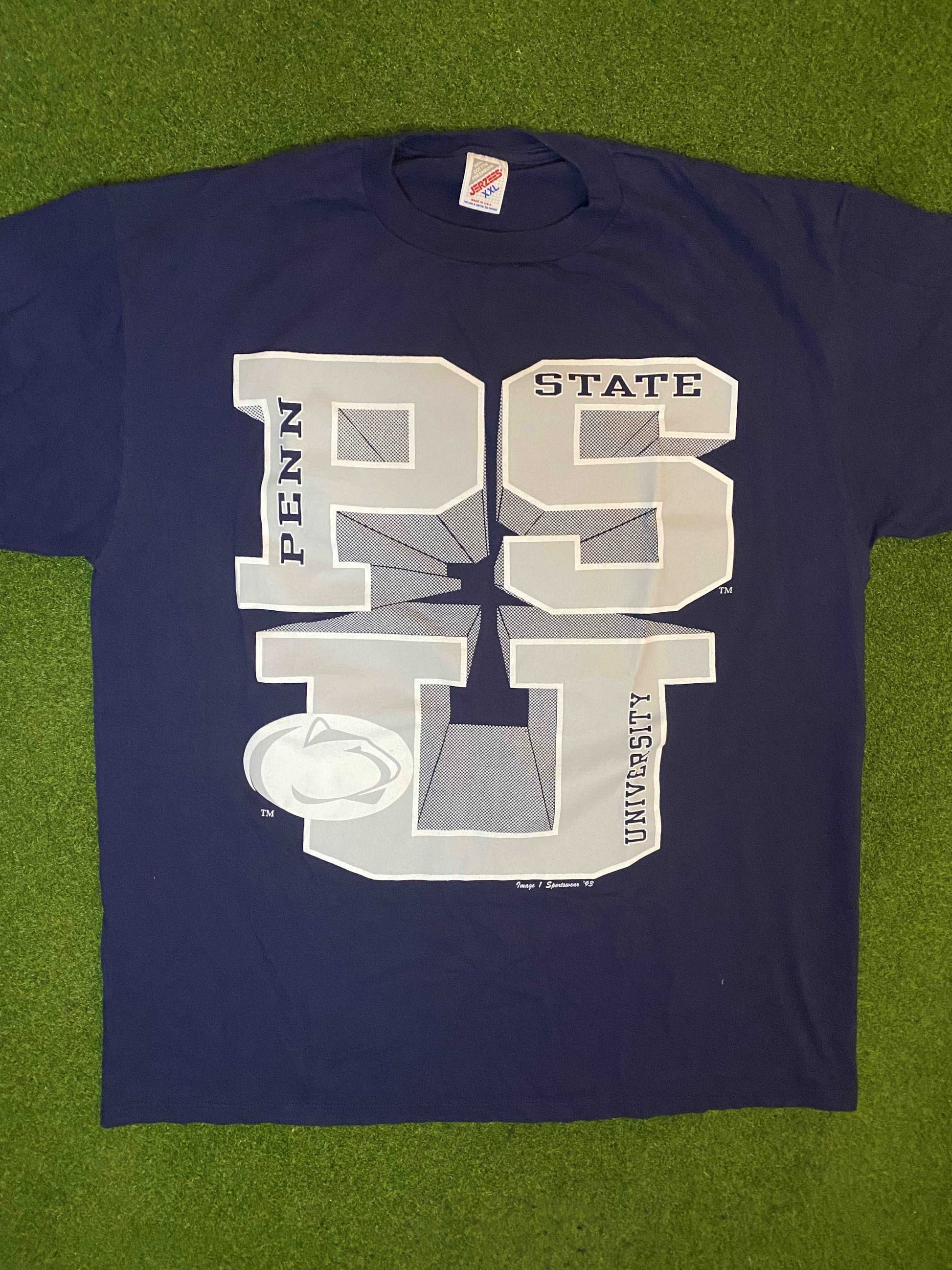 1993 Penn State Nittany Lions - Vintage College Tee Shirt (2XL)