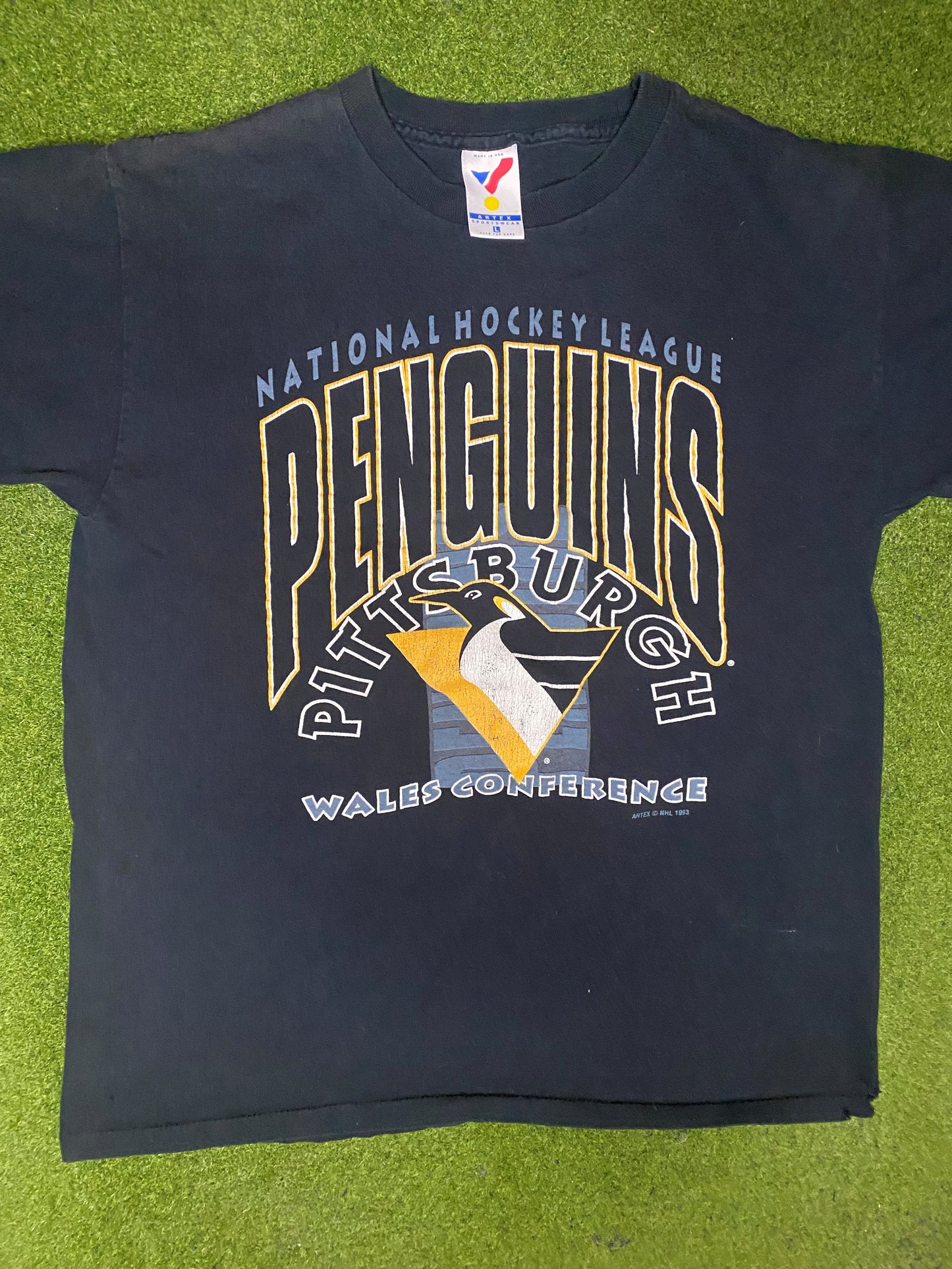 1993 Pittsburgh Penguins - Vintage NHL T-Shirt (Large) Gametime Vintage