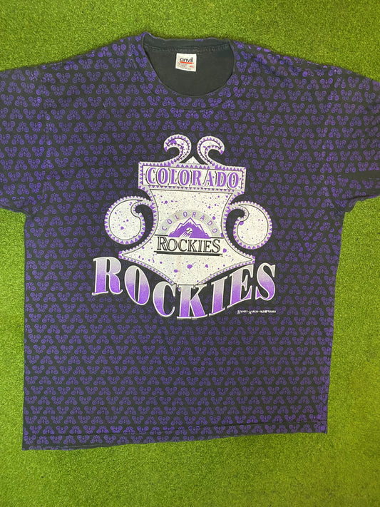 1993 Colorado Rockies - Vintage MLB T-Shirt (XL) Gametime Vintage