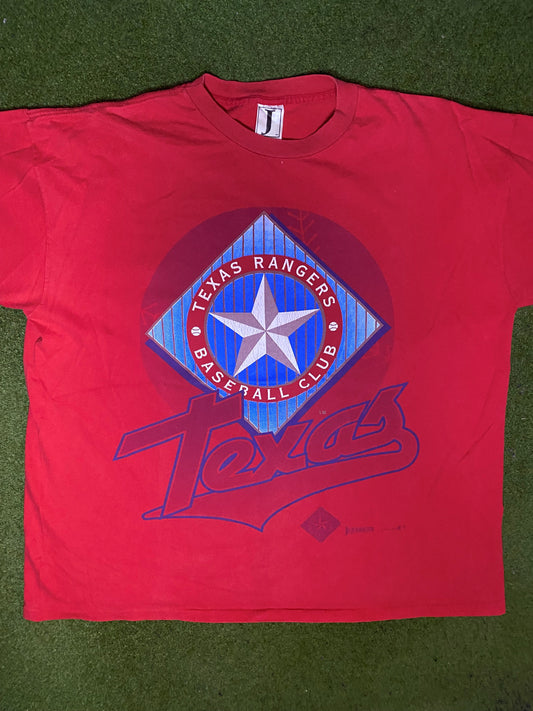 1993 Texas Rangers - Vintage MLB T Shirt (XL) - Gametime Vintage