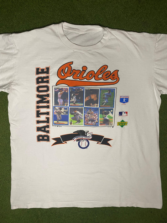 1994 Baltimore Orioles - Player Cards - Vintage MLB T Shirt (XL) - Gametime Vintage