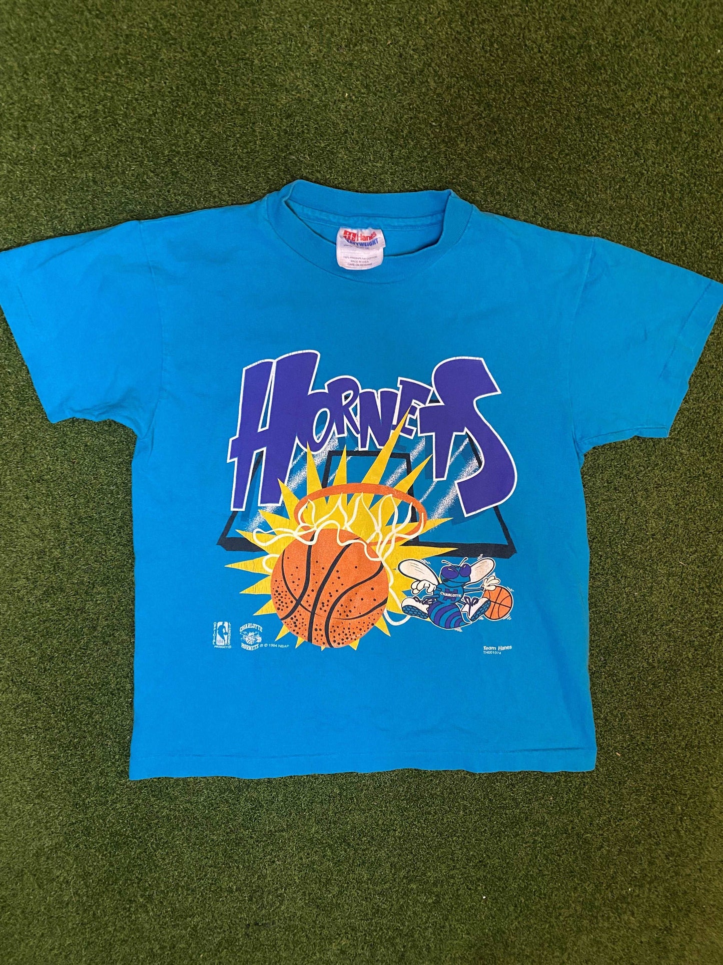 1994 Charlotte Hornets - Vintage NBA Tee Shirt (Youth Medium)