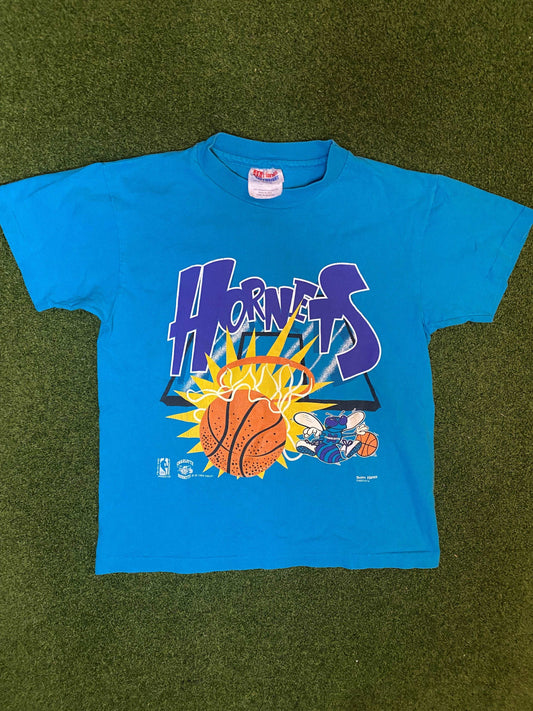 1994 Charlotte Hornets - Vintage NBA Tee Shirt (Youth Medium)