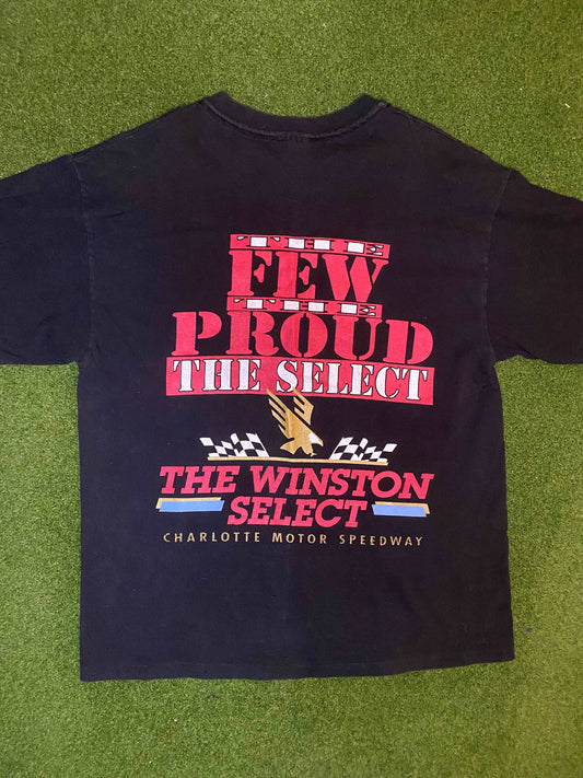 1994 Charlotte Motor Speedway - Winson Select - Double Sided - Vintage NASCAR Tee Shirt (Large) - Gametime Vintage