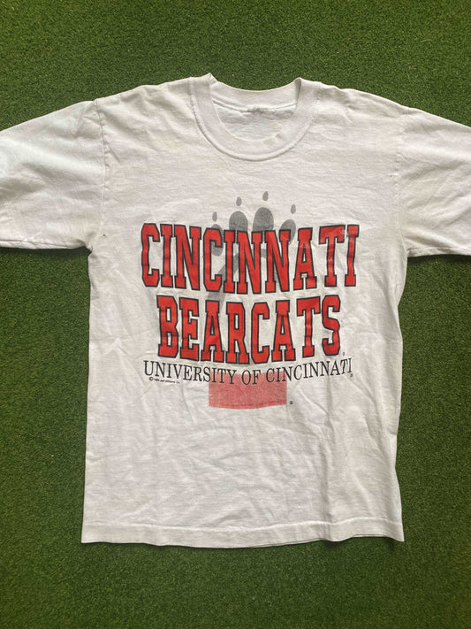 1992 Cincinnati Bearcats - Vintage University Tee Shirt (Medium)