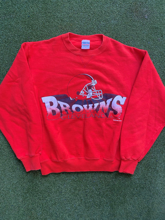 1994 Cleveland Browns - Vintage NFL Crewneck Sweatshirt (Small) Gametime Vintage