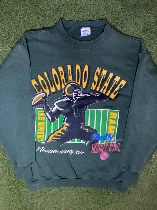 1994 Colorado State Rams - Holiday Bowl - Vintage College Sweatshirt (Medium)