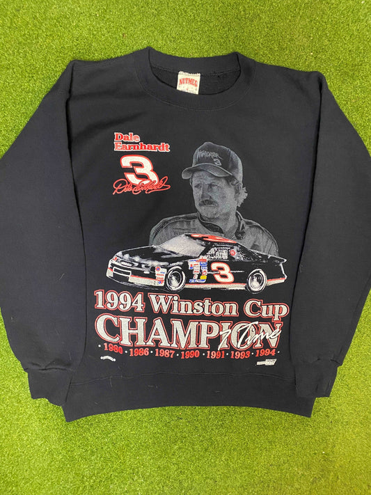 1994 Dale Earnhardt - 7x Winson Cup Champion - Vintage NASCAR Crewneck Sweatshirt (Medium)