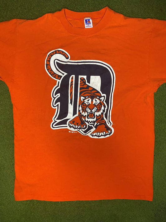 1994 Detroit Tigers - Big Logo - Vintage MLB T Shirt (XL) - Gametime Vintage