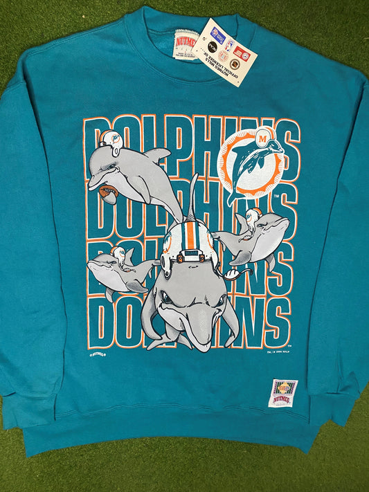 1994 Miami Dolphins - NWT - Vintage NFL Sweatshirt (Large) Gametime Vintage