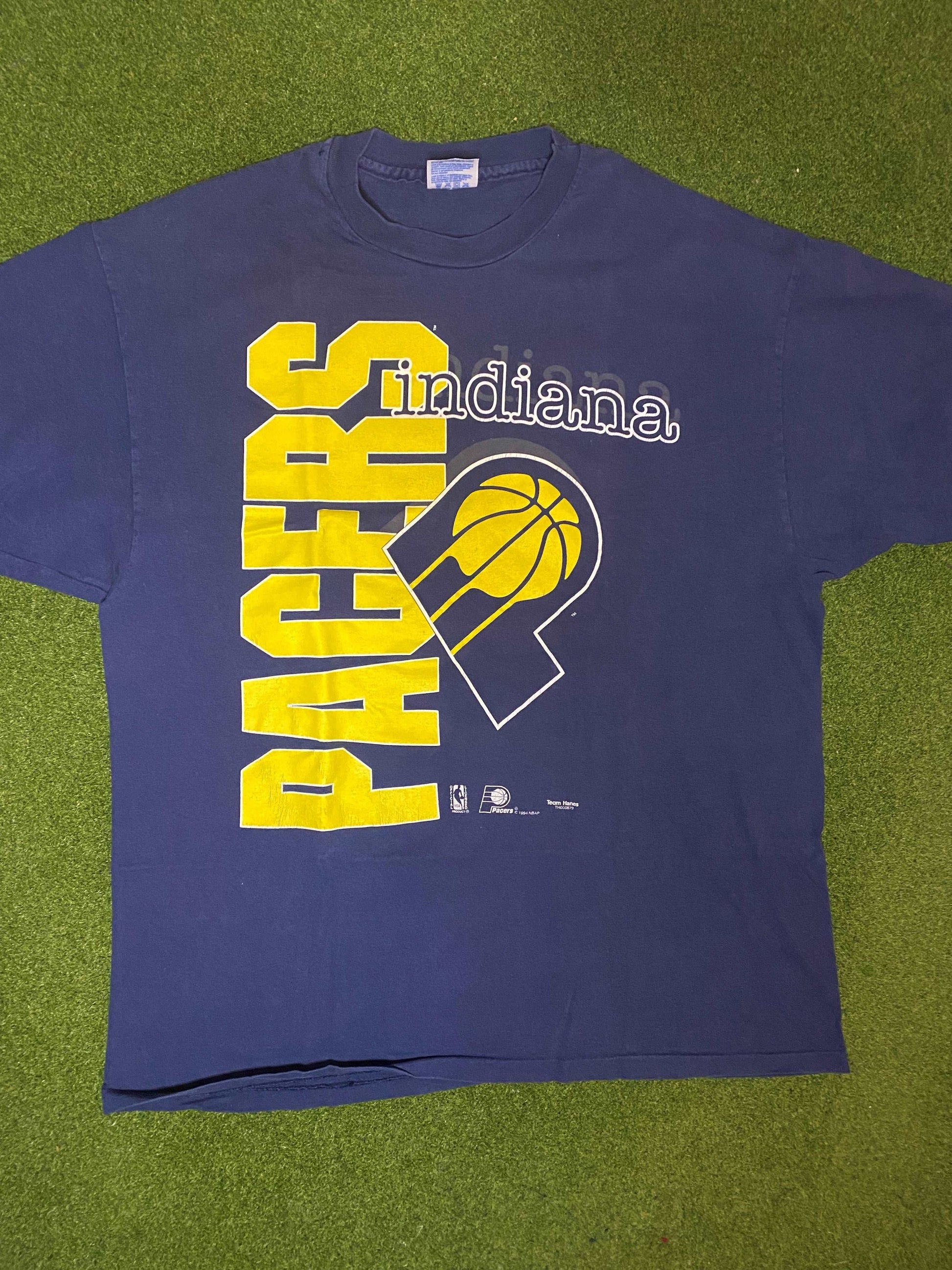 1994 Indiana Pacers - Big Logo - Vintage NBA Tee Shirt (2XL)