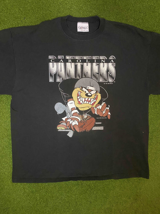 1994 Carolina Panthers - Taz Crossover - Vintage NFL T-Shirt (XL) Gametime Vintage