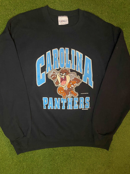 1994 Carolina Panthers - Taz Patch - Vintage NFL Sweatshirt (2XL) Gametime Vintage