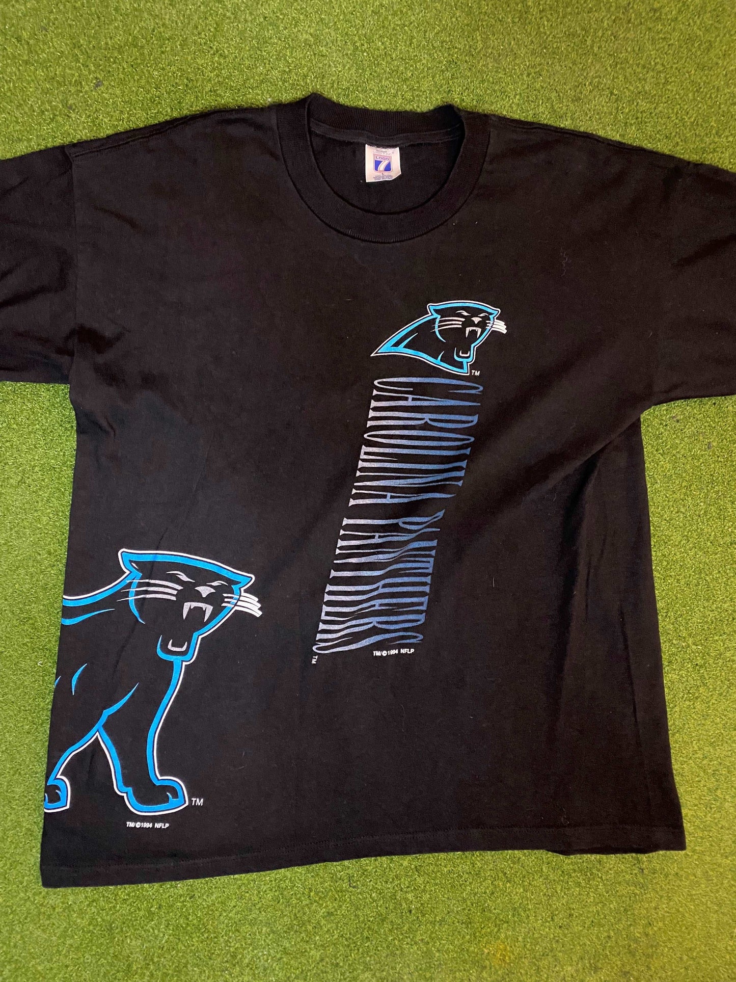 1994 Carolina Panthers - Wrap Around - Vintage NFL T-Shirt (Large)