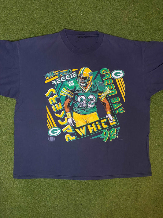 1994 Green Bay Packers - Reggie White - Vintage NFL Player T-Shirt (2XL) Gametime Vintage