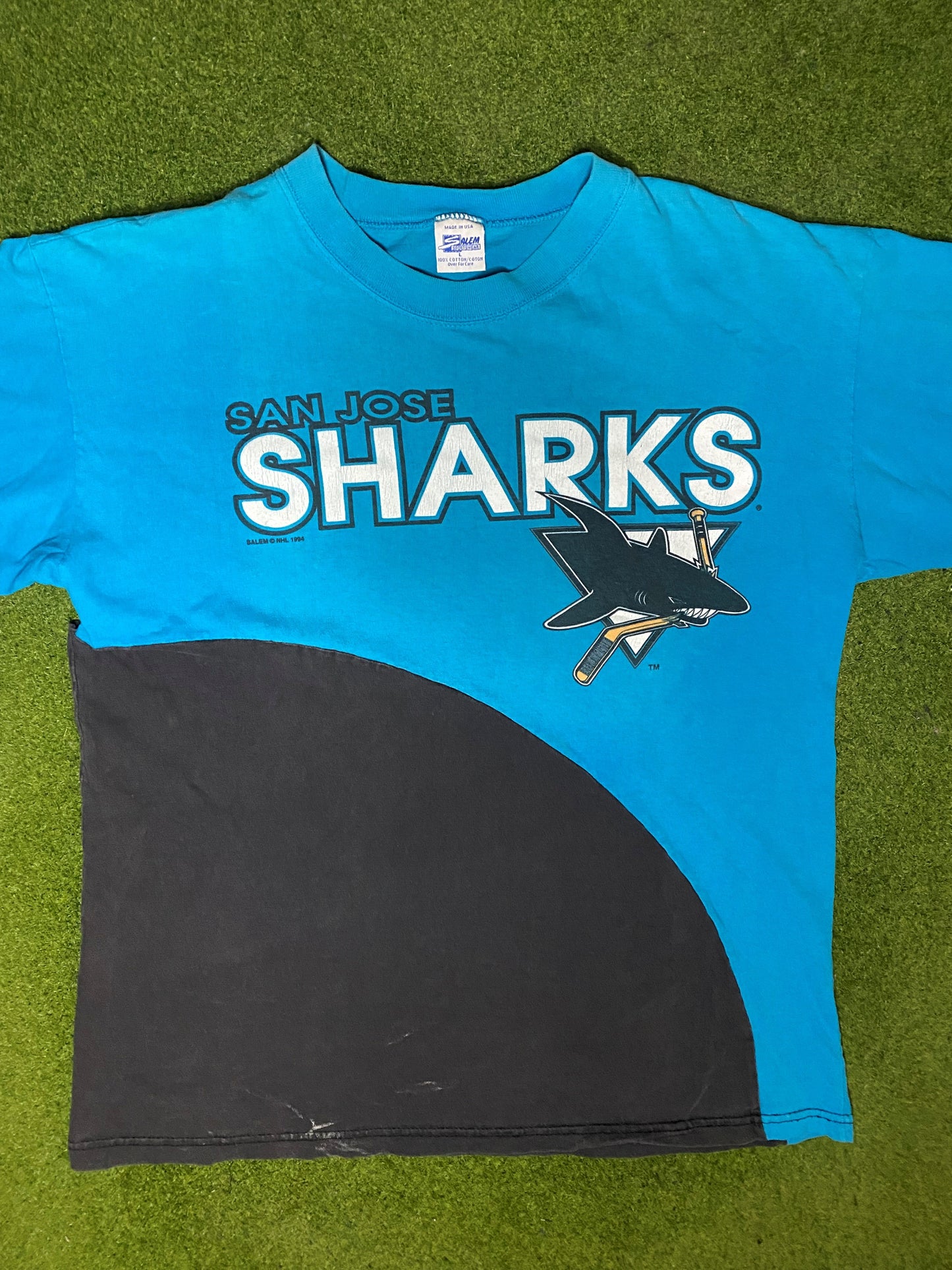 1994 San Jose Sharks - Vintage NHL Tee (Large)