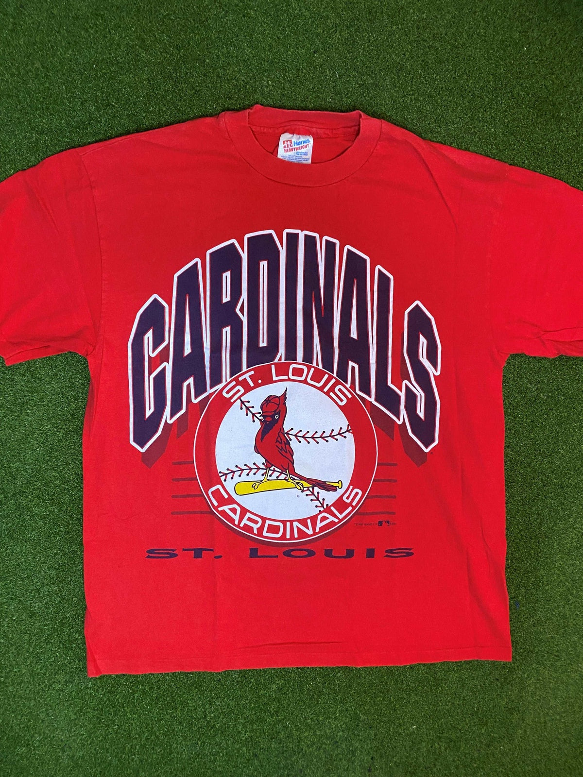 1994 St. Louis Cardinals - Big Logo - Vintage MLB Tee Shirt (Large)