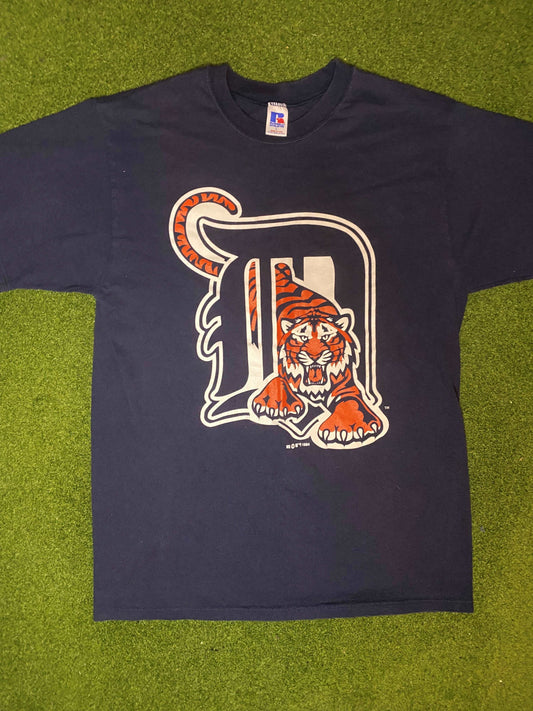 1994 Detroit Tigers - Big Logo - Vintage MLB Tee Shirt (Large) Gametime Vintage