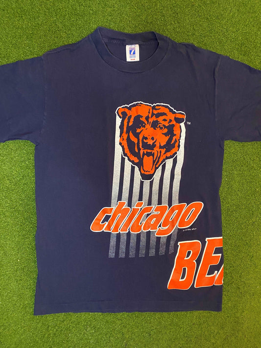 1995 Chicago Bears - Wrap Around - Vintage NFL T-Shirt (Medium) Gametime Vintage