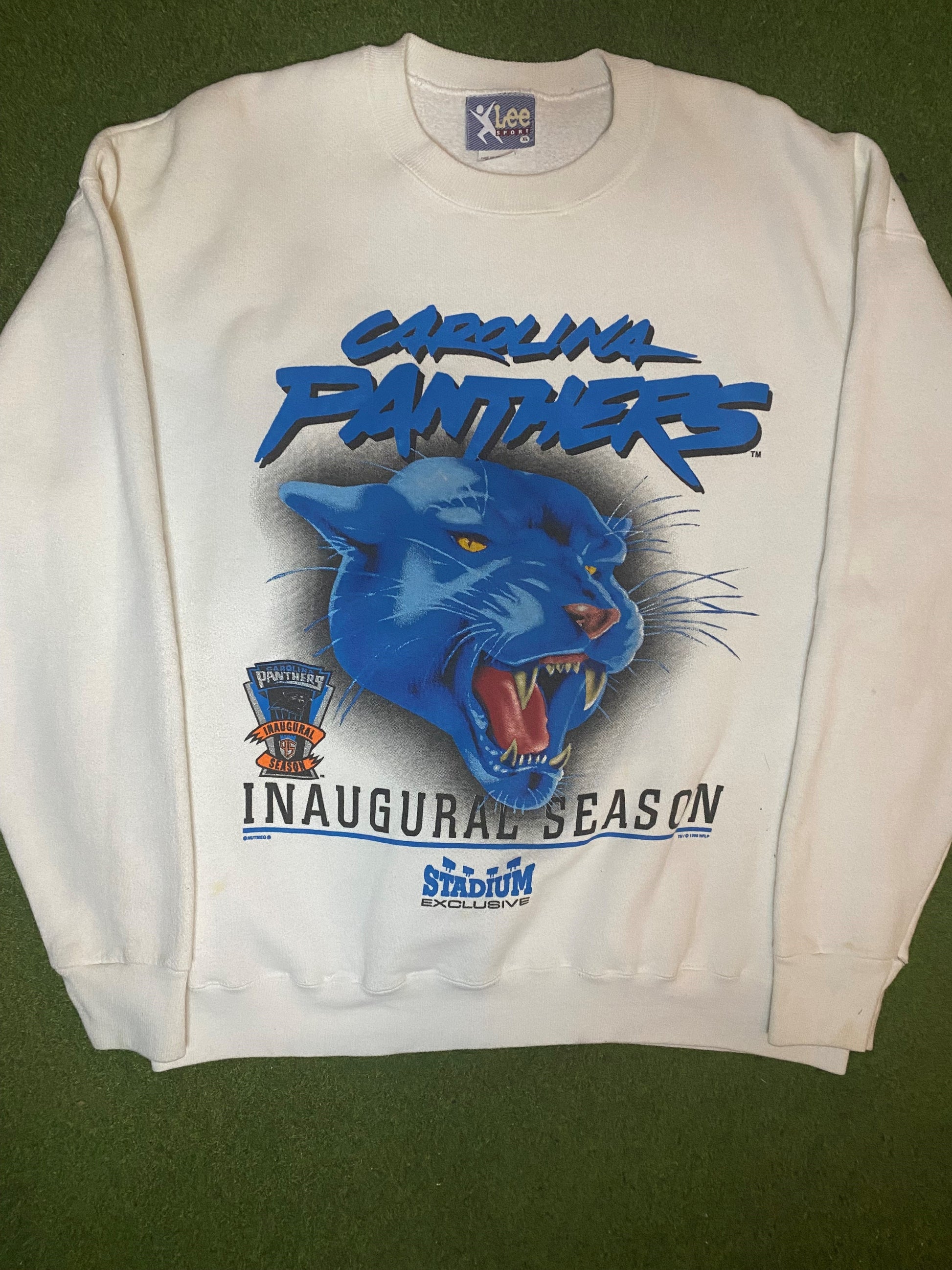 1995 Carolina Panthers - Inaugural Season - Vintage NFL Sweatshirt (XL)