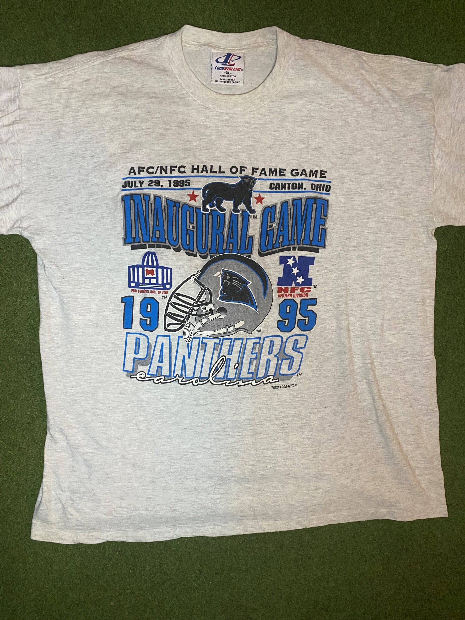 1995 Carolina Panthers - Inaugural Game - Vintage NFL T-Shirt (XL)