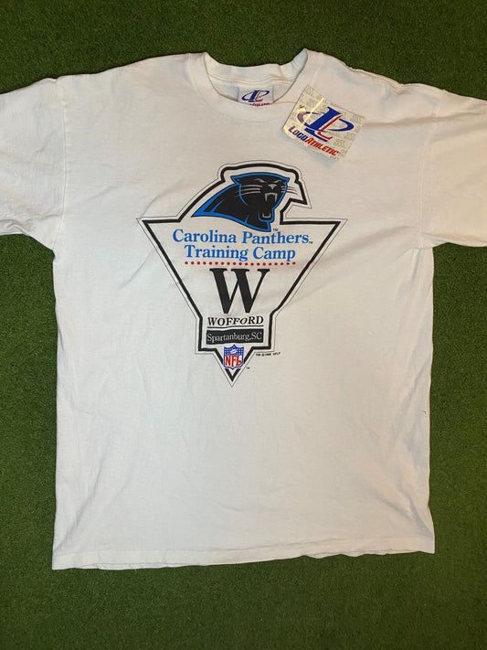 1995 Carolina Panthers - Training Camp Wofford - NWT - Vintage NFL T-Shirt (Large) Gametime Vintage