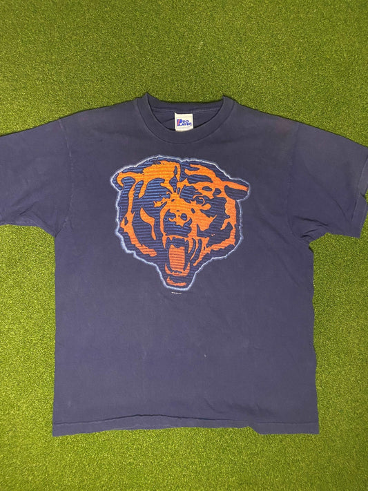 1995 Chicago Bears - Big Logo - Vintage NFL Tee Shirt (Large)