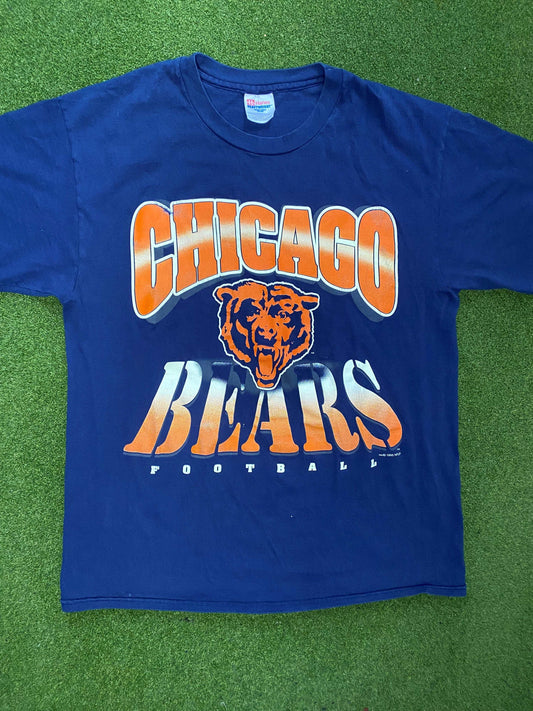 1995 Chicago Bears - Vintage NFL Tee Shirt (Large) Gametime Vintage