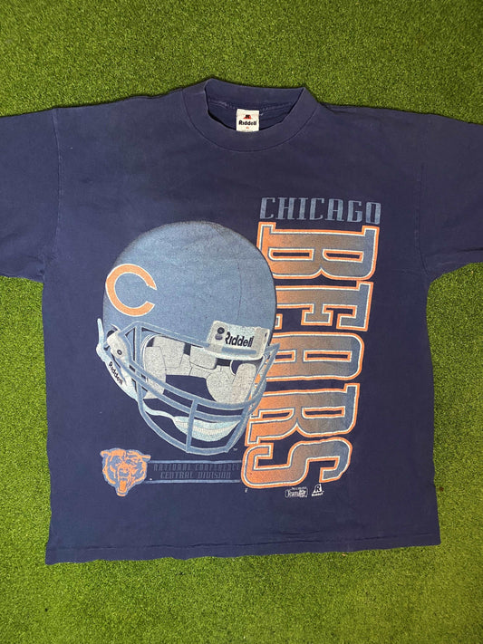 1995 Chicago Bears - Big Logo - Vintage NFL Tee Shirt (XL)