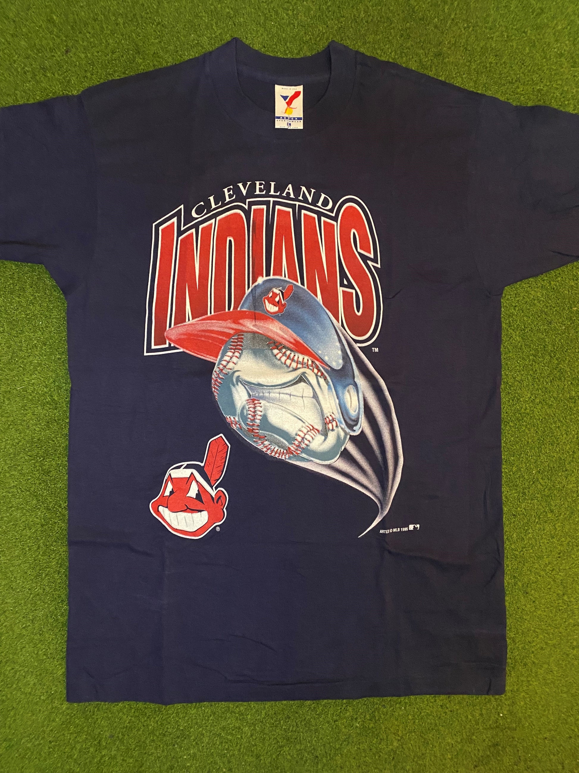 1995 Cleveland Indians - Vintage MLB T-Shirt (Large) 