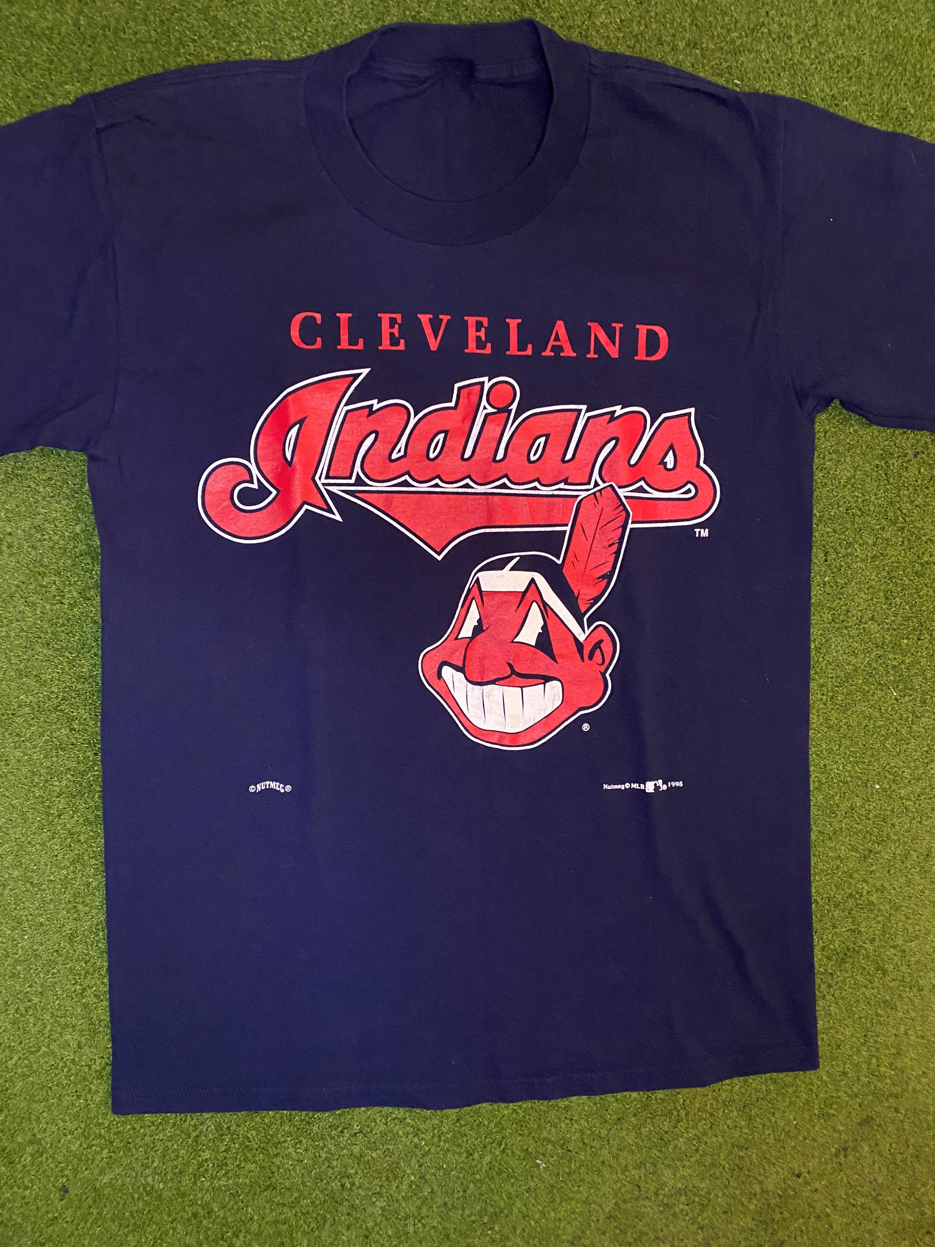 1995 Cleveland Indians Vintage MLB T Shirt Medium Gametime Vintage