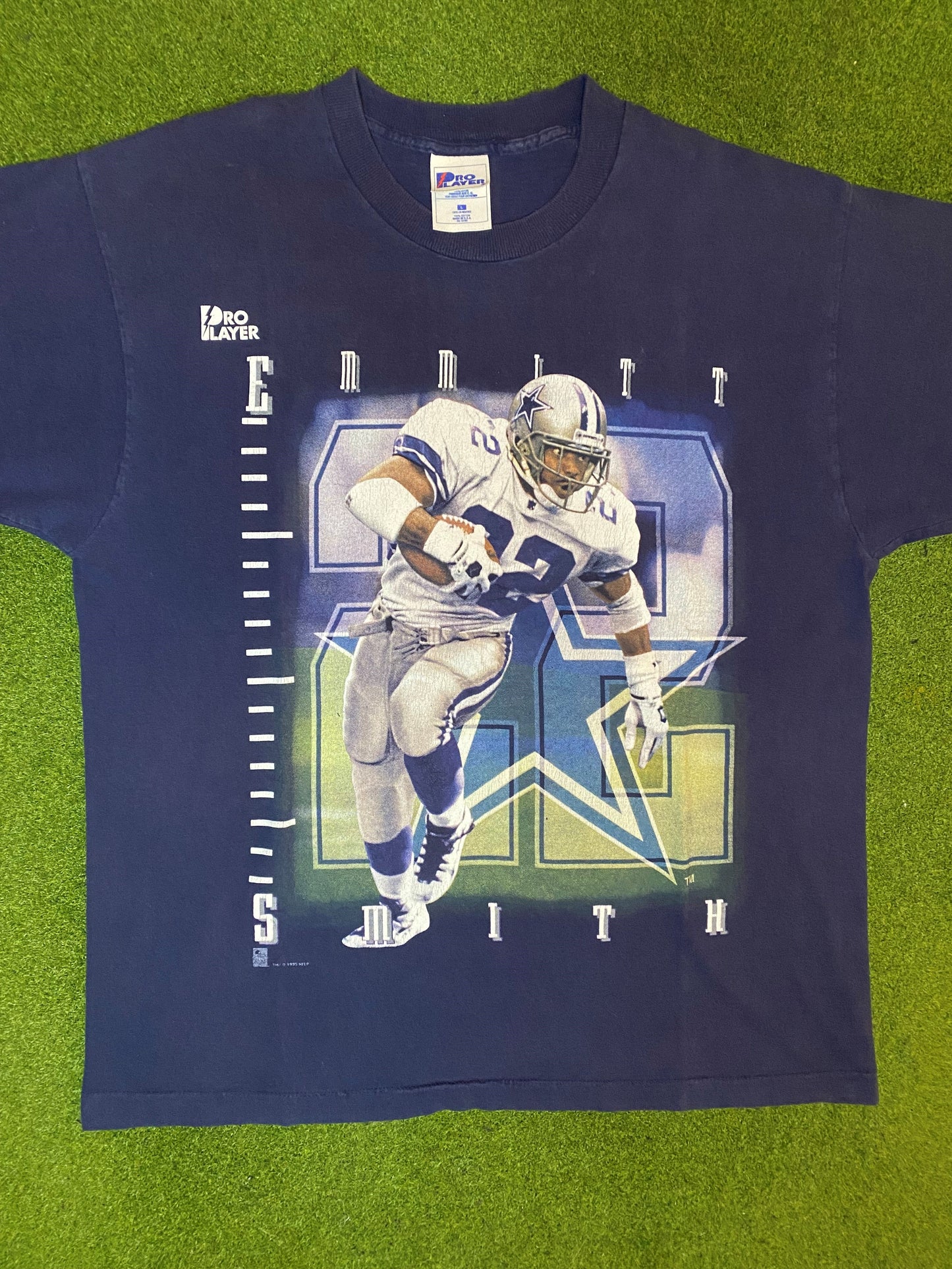 1995 Dallas Cowboys - Emmitt Smith - Vintage NFL Player T-Shirt (Large) Gametime Vintage