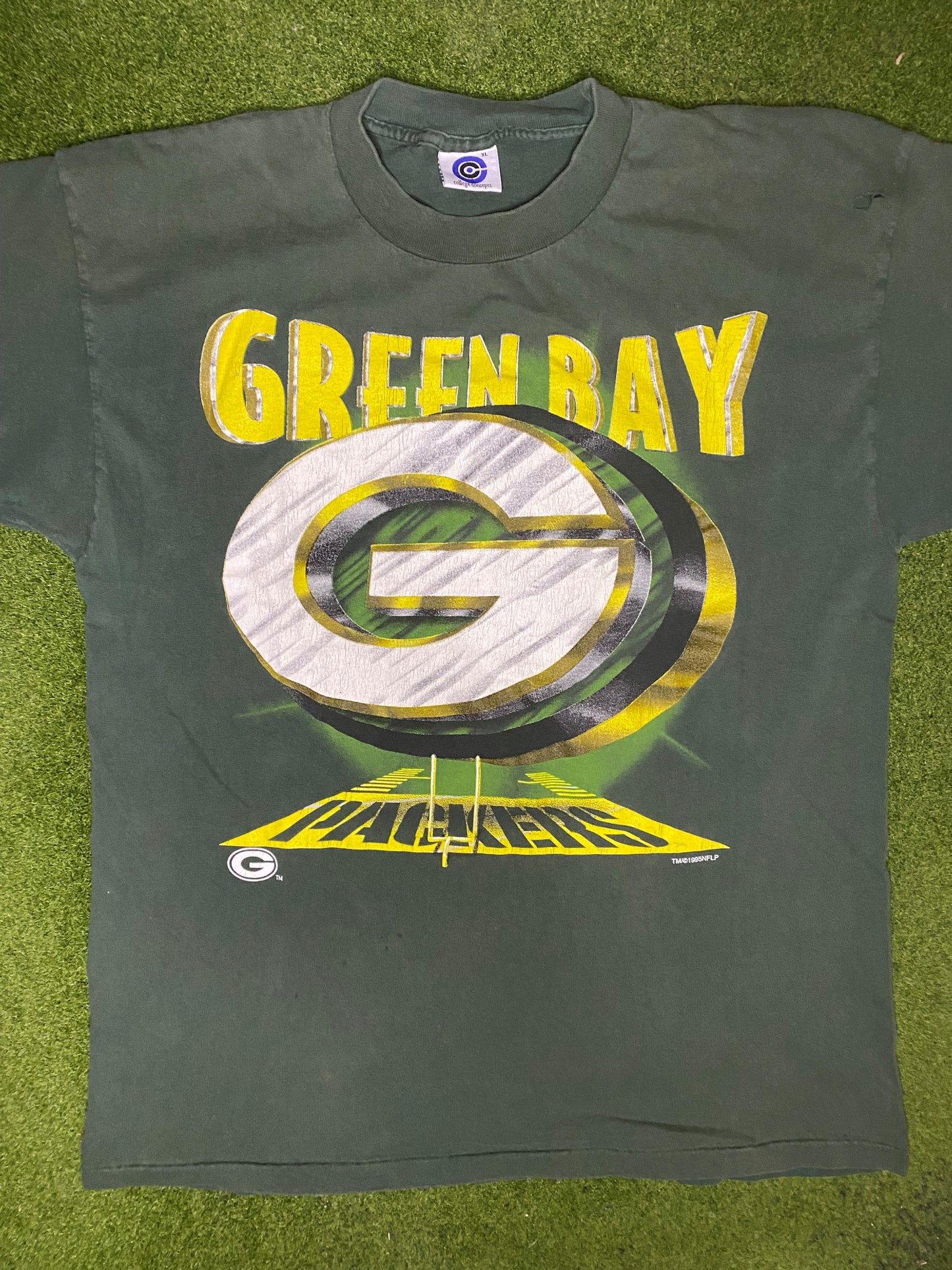 1995 Green Bay Packers - Vintage NFL T Shirt (XL) - Gametime Vintage