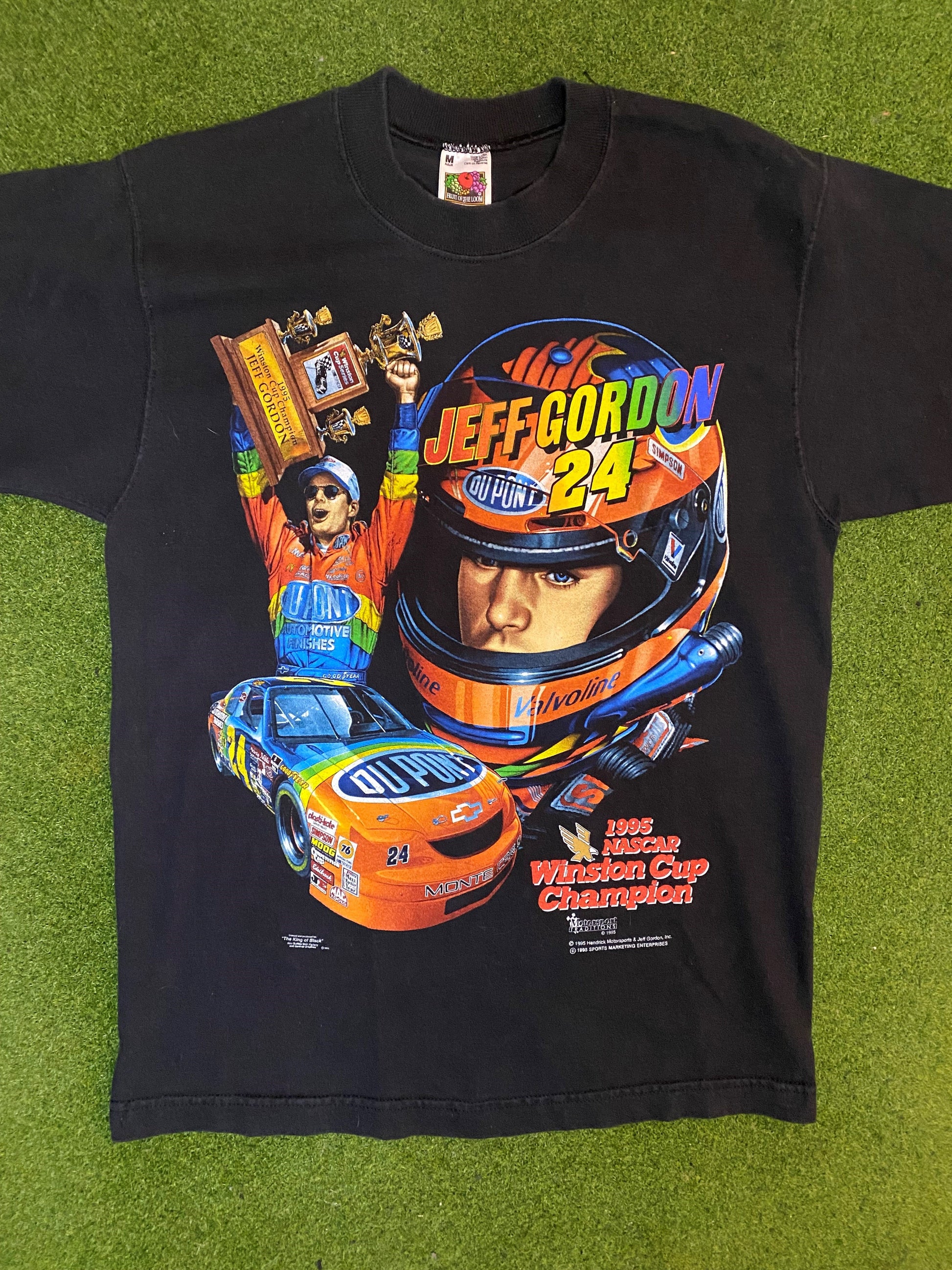 1995 Jeff Gordon - Winston Cup Champion - Double Sided - Vintage NASCAR Shirt (Medium) 