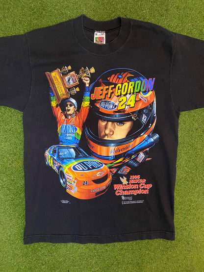 1995 Jeff Gordon - Winston Cup Champion - Double Sided - Vintage NASCAR Shirt (Medium)