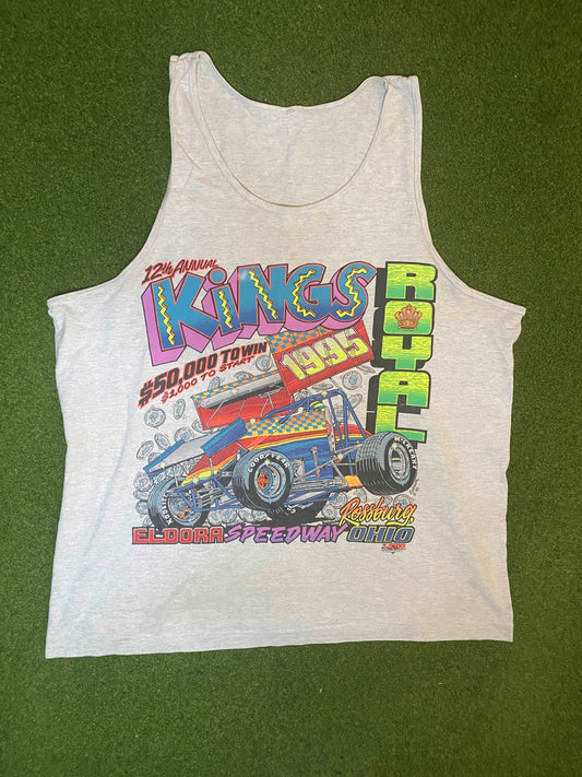 1995 Kings Royal - El Dora Speedway - Double Sided - Vintage NASCAR Tank (XL) Gametime Vintage