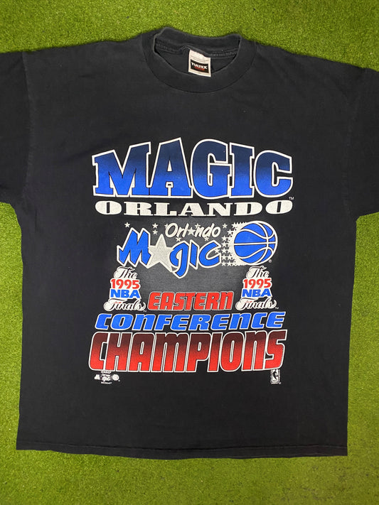 1995 Orlando Magic - Eastern Conference Champions - Vintage NBA T-Shirt (2XL) 