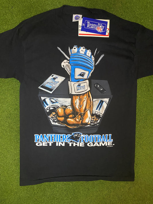 1995 Carolina Panthers - Get in the Game - NWT - Vintage NFL T-Shirt (Large) - Gametime Vintage
