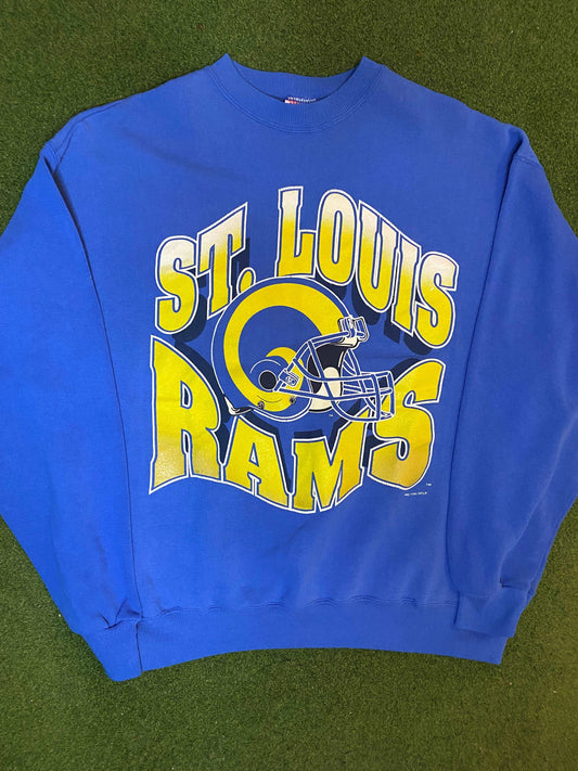 1995 St. Louis Rams - Big Logo - Vintage NFL T-Shirt (XL) Gametime Vintage