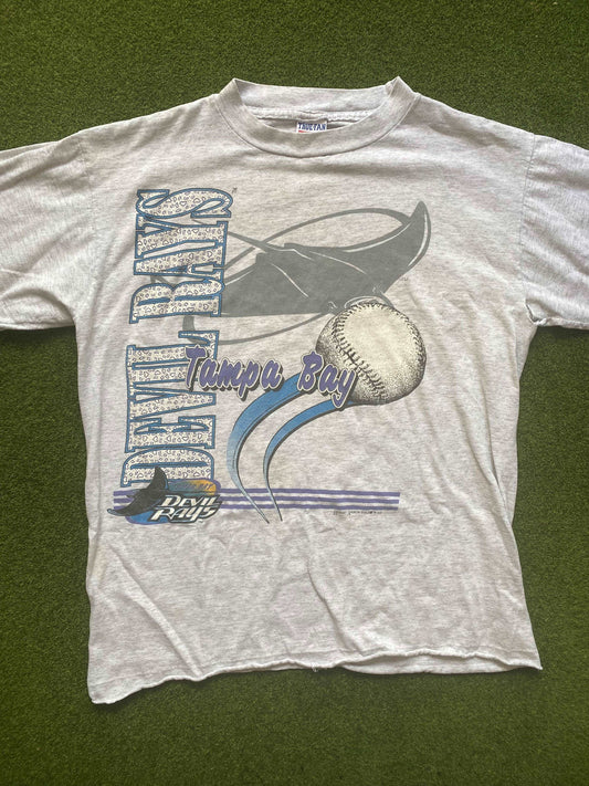 1995 Tampa Bay Devil Rays - Vintage MLB T-Shirt (Medium) Gametime Vintage