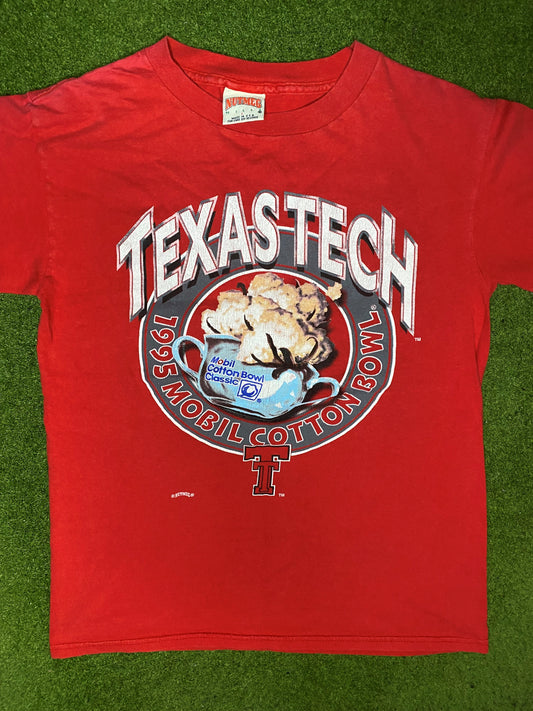 1995 Texas Tech Red Raiders - Cotton Bowl - Vintage College T Shirt (Large) - Gametime Vintage