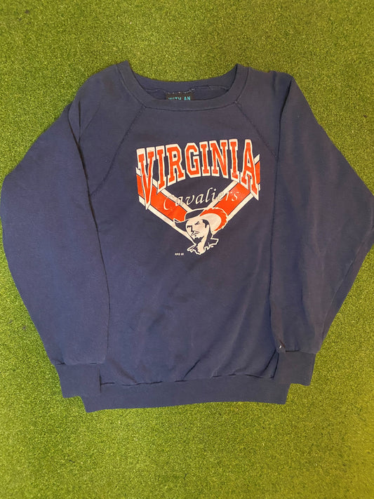1995 Virginia Cavaliers - Vintage College Crewneck (Youth XL) - Gametime Vintage
