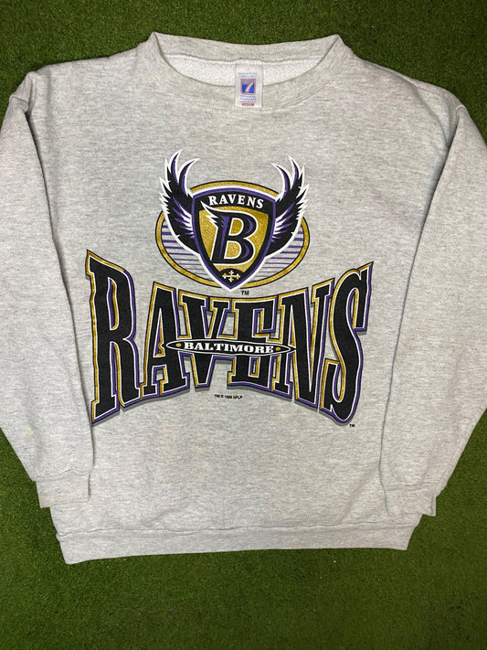 1996 Baltimore Ravens - Vintage NFL Sweatshirt (Medium) Gametime Vintage