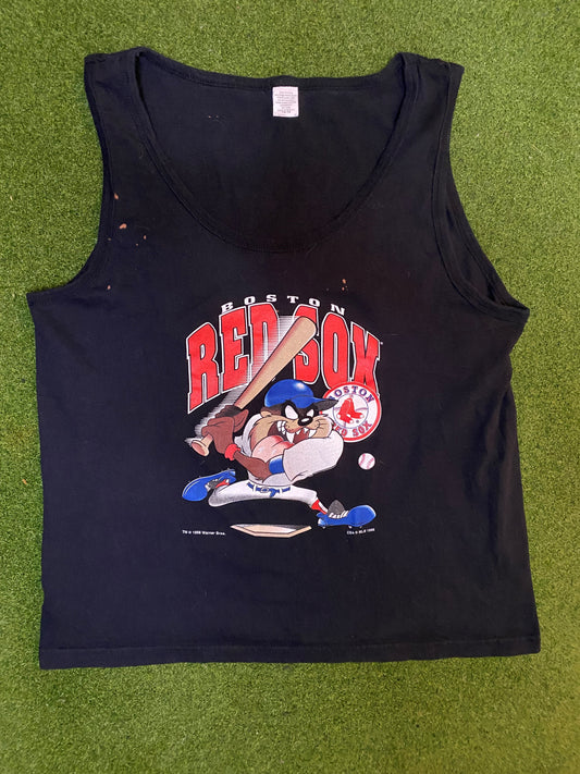 1996 Boston Red Sox - Taz Crossover - Vintage MLB Tank (Youth Large) Gametime Vintage